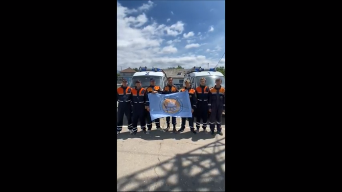 Поздравление c 15-летием Российского союза спасателей от студенческого пожарно-спасательного отряда Сахалинского государственного университета